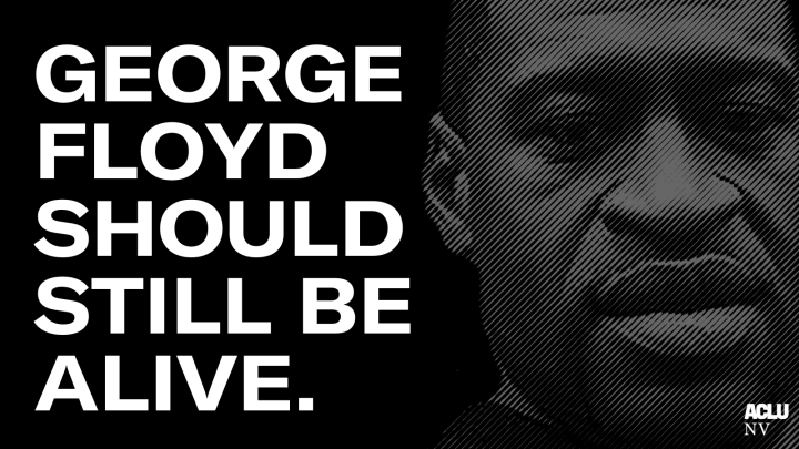 An image of George Floyd with the words "George Floyd should still be alive"
